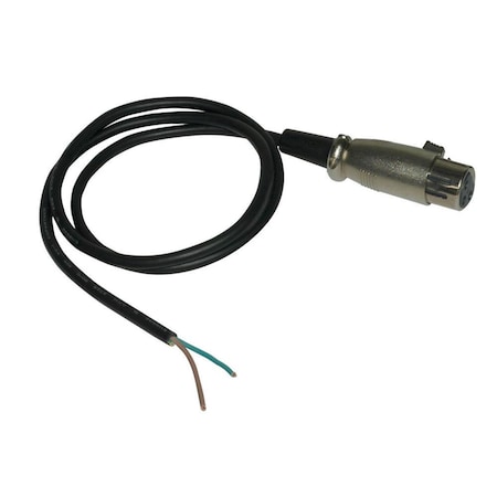 Jesco LCC-HW-J3F-72 72 in. Cable-Bare Wire to Mini DMX 3-Pin Female Plug LCC-HW/J3F-72